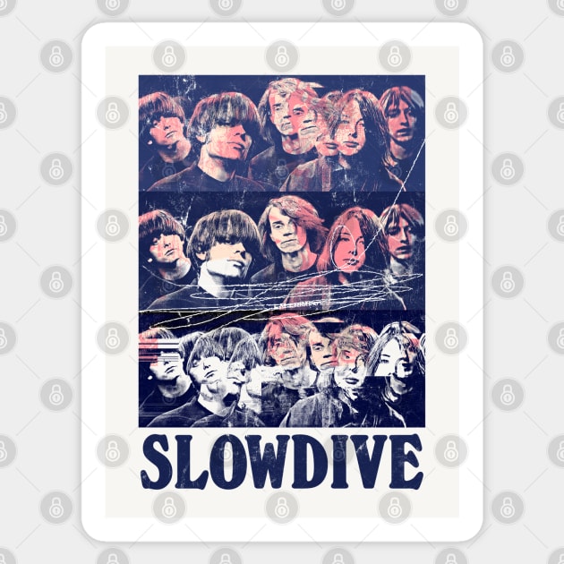 Slowdive • • • • 1990s Retro Glitch Original Design Sticker by unknown_pleasures